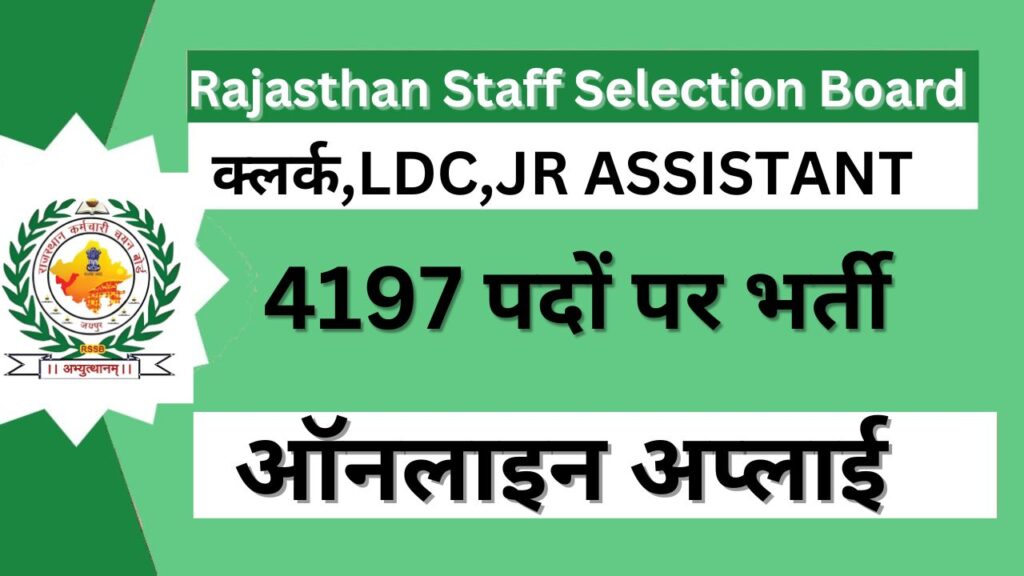 RSMSSB Clerk Vacancy 2024