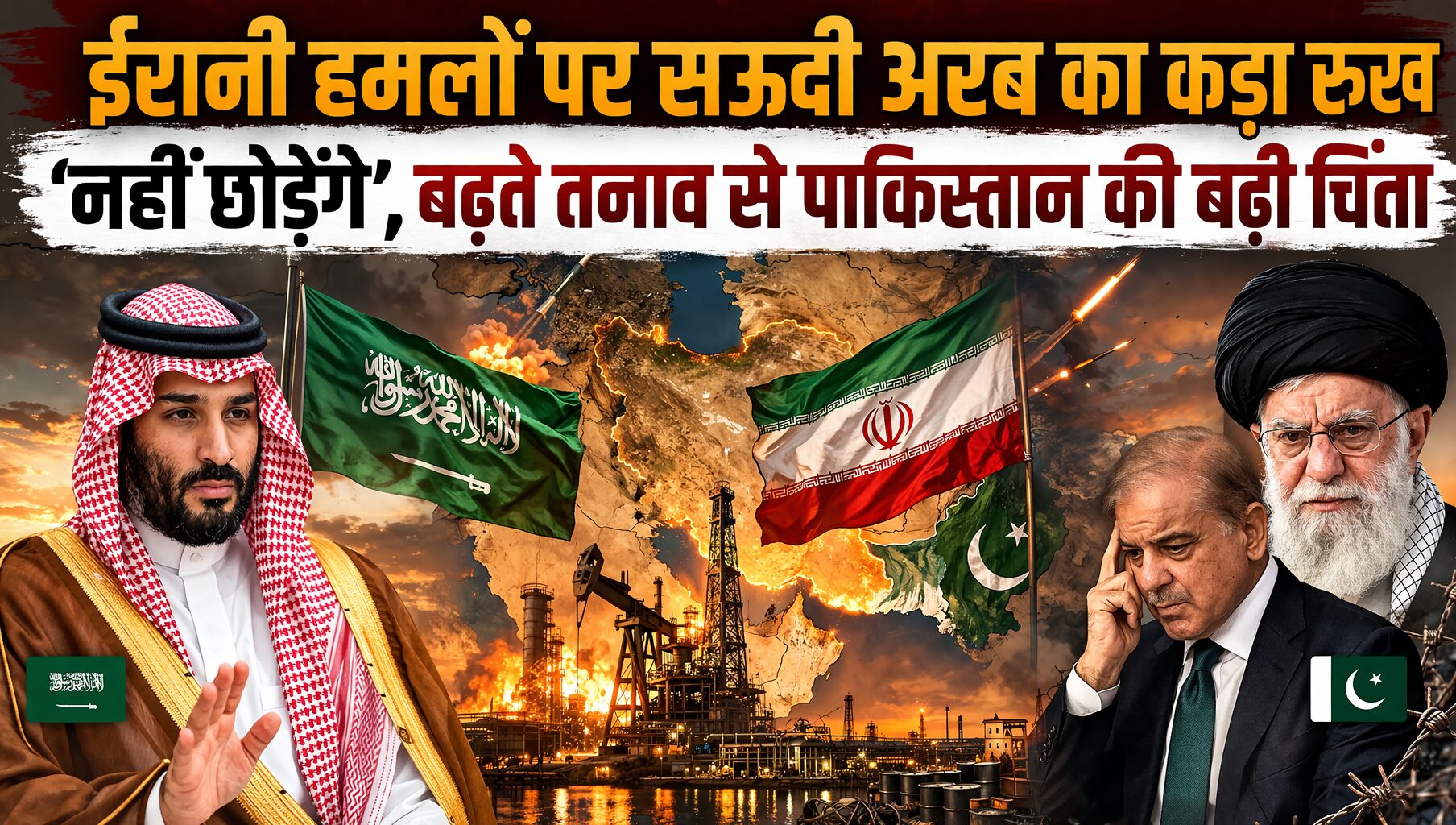 iran saudi tension बढ़ा: हमलों पर सऊदी का कड़ा रुख, पाकिस्तान की बढ़ी चिंता