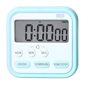 Digital Magnetic Multi-Function Timer Clock with Large LCD Display, Loud Alarm, Retractable Stand, Stopwatch Stand Hanging Hole, Countdown Flashing Light, Dual-Purpose Time Management Clock 