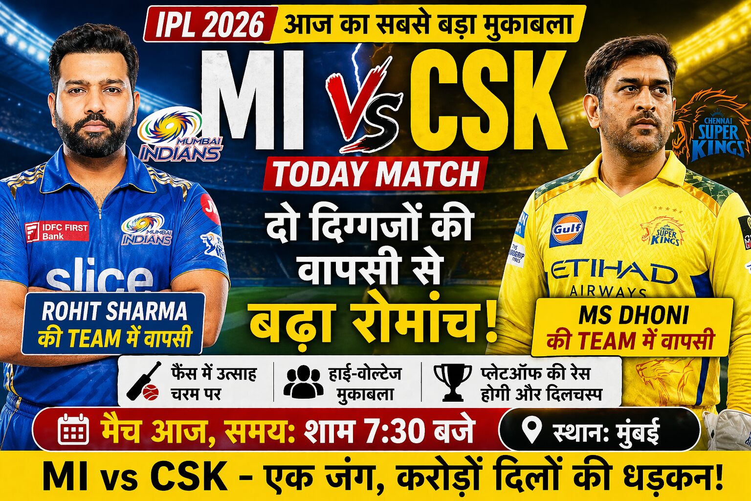 IPL 2026 Big Match Today