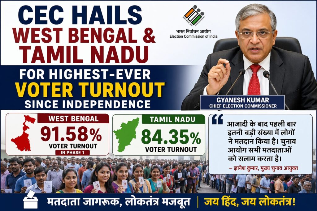 Highest voter turnout India 2026