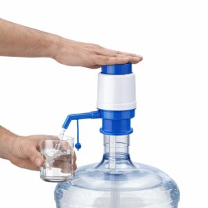 Wezone Manual Drinking Water Pump Dispenser for 20 to 25 Litre Bottles | Hand Press Plastic Water Can Pump for Home Office Camping | Easy Fit Vacuum Action...